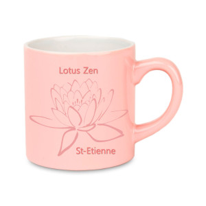 Réf. MiniMug180ml-rose Mini mug personnalisé rose en céramique