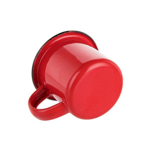 Réf. MiniMugEmailC-rouge Mini mug émaillé personnalisable