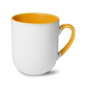 TasseCafe290 - jaune Tasse céramique à personnaliser intérieur et anse jaune