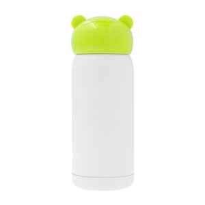 Réf. GourdEnfant-blanc-vert Gourde personnalisable thermos pour enfant
