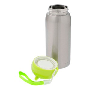 Réf. GourdEnfant-inox-vert Gourde inox isotherme à personnaliser