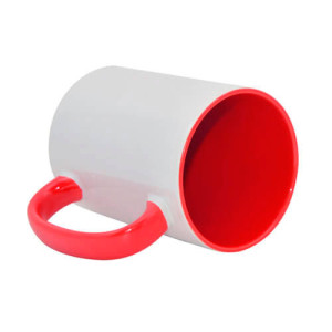 Réf. Mugia450-rouge Mug couleur rouge céramique personnalisable 450 ml