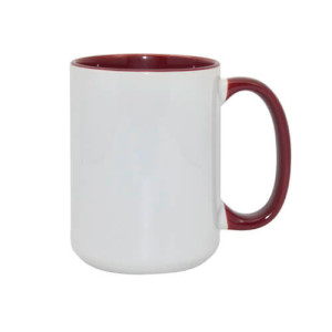 Réf. Mugia450-bordeaux Mug couleur céramique grande taille 450 ml