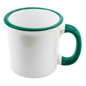 Réf. MugIAVintage-vert Mug céramique vintage intérieur et anse vert