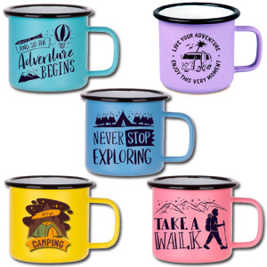 Mugs émaillés personnalisés en couleur 330 ml
