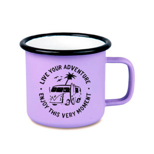 Réf. MugEmailC330 - violet Mug émaillé personnalisé avec logo