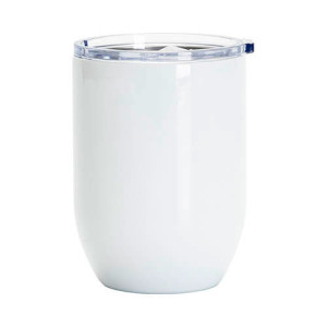 Mug métal isotherme blanc