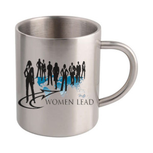 Réf. MugInox420 Tasse métal personnalisée logo entreprise