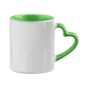 MugCoeurC330 - vert Mug anse coeur vert