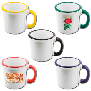 Mug vintage couleurs personnalisés