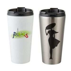 Tumblers métal blanc ou inox - 450 ml Tumblers métal personnalisés