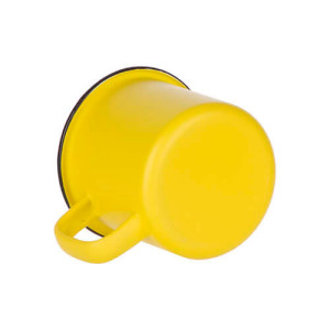 Réf. MugEmailC330 - jaune Mug jaune en métal émaillé