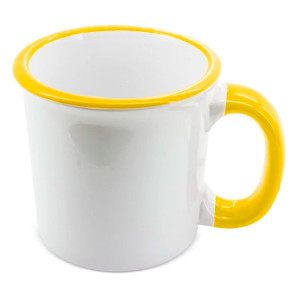 Réf. MugIAVintage-jaune Mug céramique à personnaliser aspect vintage