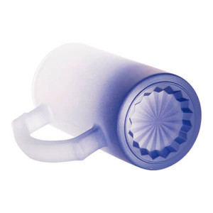 Réf. ChopeGivreeC - bleu marine Chope à bière en verre givré