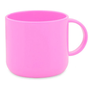 Réf. MiniMugPlastC - rose mug plastique enfant rose à personnaliser