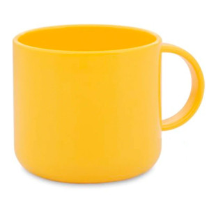 Réf. MiniMugPlastC - jaune Mug incassable jaune en plastique personnalisable