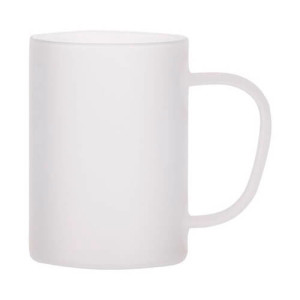 Mug personnalisable verre givré anse fine