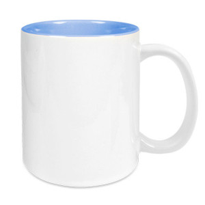 Réf. Mugic - bleu moyen Mug personnalisable en céramique bleu moyen 330 ml