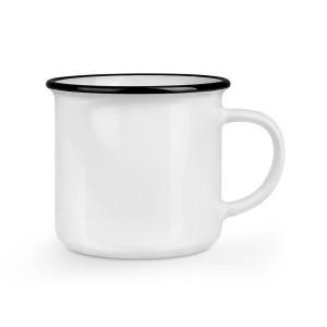 Tasse vintage céramique rebord noir