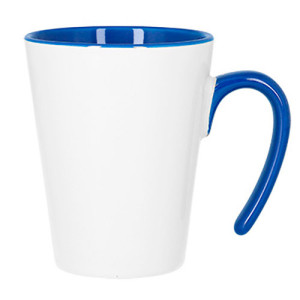 Réf. MugconiqueO - bleu Mug conique anse ouverte céramique bleu