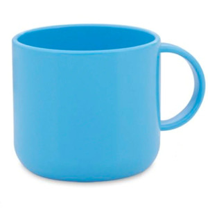 Réf. MiniMugPlastC - bleu Mini mug incassable en plastique à personnaliser