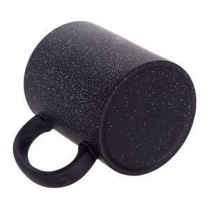Réf. MugMagP - noir Mug magique pailleté personnalisable 330 ml
