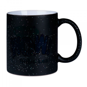 Réf. MugMagP - noir Mug magique noir pailleté personnalisable