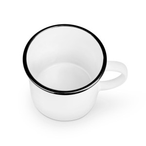 Mug céramique vintage rebord noir 240 ml