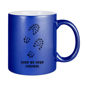 Réf. MugNac-bleu Mug personnalisé céramique bleu