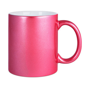 Réf. MugNac-rose Mug rose personnalisable effet nacré 330 ml