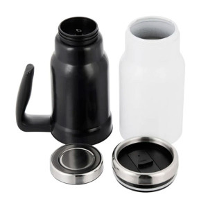Réf. MugThermo2 - blanc Mug de voyage personnalisable isotherme avec insert plastique