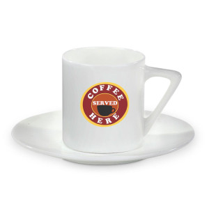 Tasse expresso design personnalisée avec soucoupe