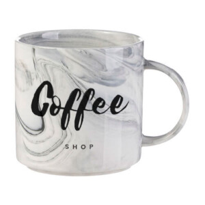 tasse personnalisée effet marbré couleur gris