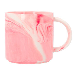 Réf. MugMarbre2 - rose Mug rose effet marbré à personnaliser 350 ml