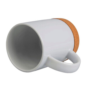 Réf. MugLiegeGT Mug céramique à personnaliser par sublimation avec fond en liège