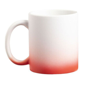 MugFD rouge mat Mug personnalisable blanc mat avec fond rouge, à imprimer par sublimation