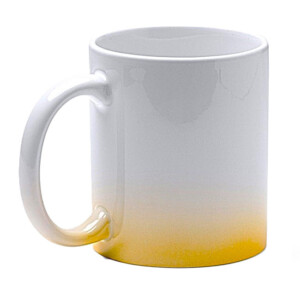 MugFD jaune brillant Mug céramique personnalisable par sublimation avec fond dégradé jaune
