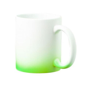 MugFD vert mat Mug personnalisable blanc mat avec fond de couleur verte - Imprimable par sublimation
