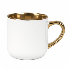Réf. Mug400OrC-blanc Mug élégant avec anse et liseré or personnalisable par sublimation