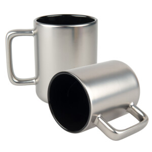 Mugs argentés mats personnalisables par sublimation