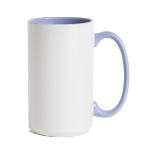 Réf. MugET - violet clair Mug intérieur et anse violet 380 ml à personnaliser avec logo et slogan d'entreprise
