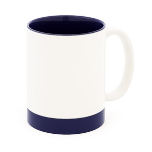 Réf. MugCEmb - bleu Mug personnalisable intérieur et fond bleu nuit