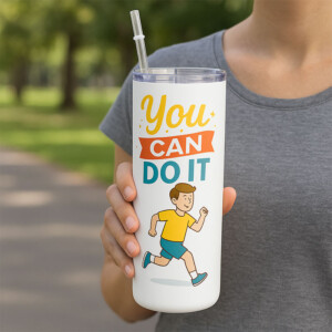 Gobelet thermos gourde de voyage personnalisé avec paille et couvercle