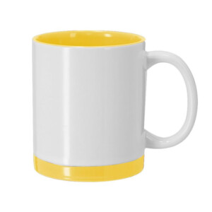 Réf. Mugibc - jaune Mug à personnaliser par sublimation, intérieur et bas jaune