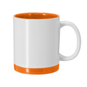 Réf. Mugibc - orange Mug orange et blanc à personnaliser par sublimation
