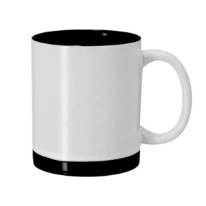 Réf. Mugibc - noir Mug personnalisable noir en bas et à l'intérieur