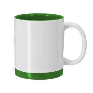 Réf. Mugibc - vert Mug céramique intérieur et bas vert personnalisable par sublimation